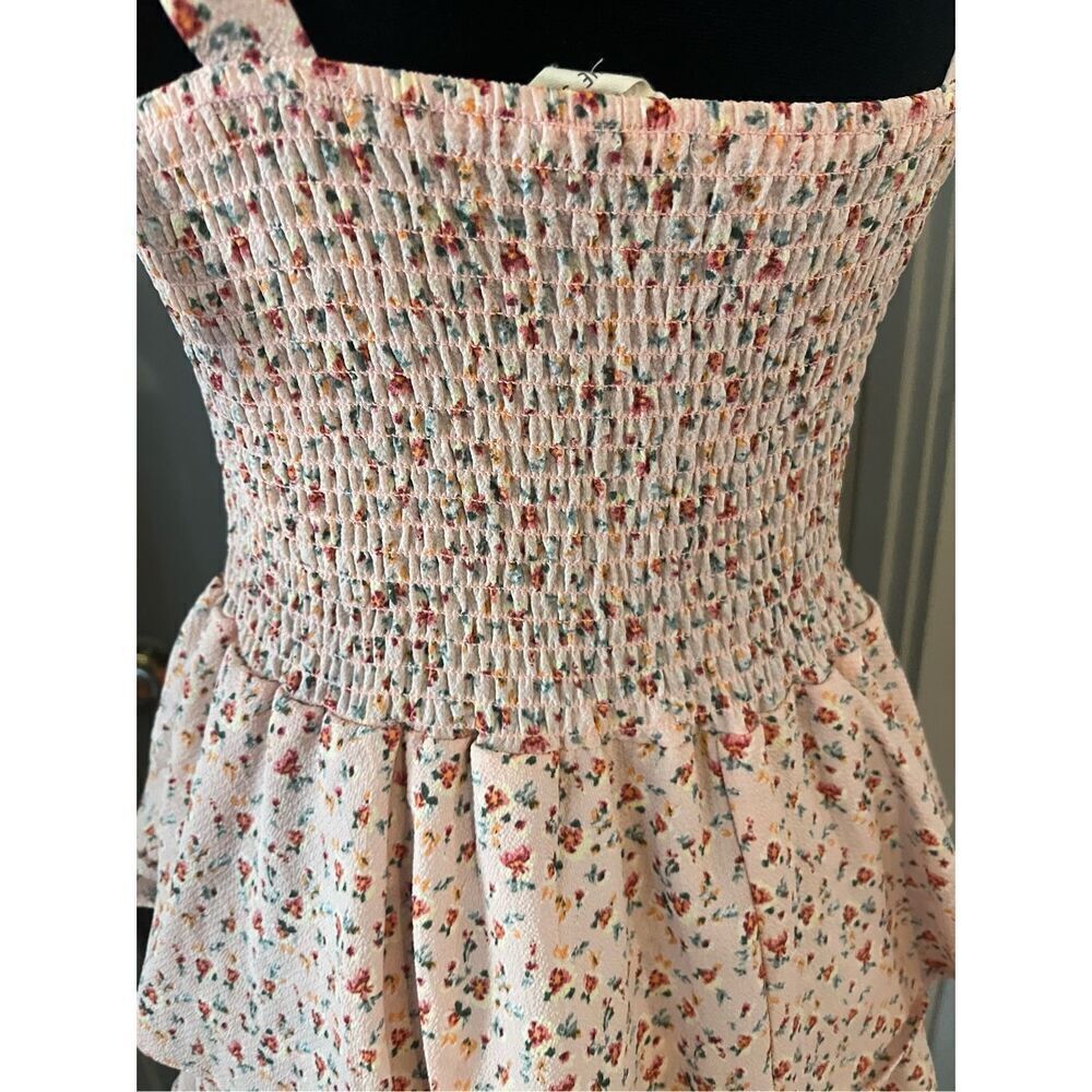 NWOT Pie In The Sky Smocked , Ruffled, Pink Sundress medium ￼ - Picture 9 of 12
